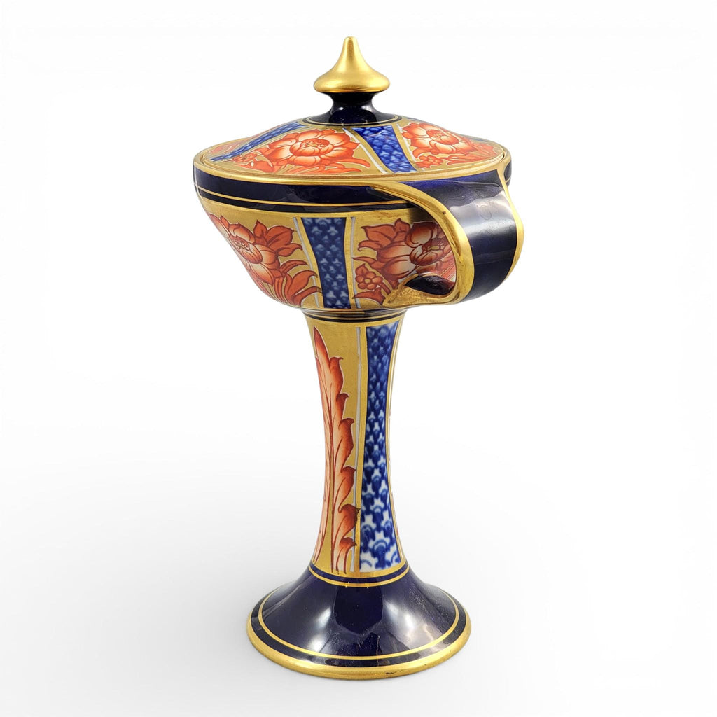 William Moorcroft Aurelian Ware Twin Handled Pedestal Vase, c.1898