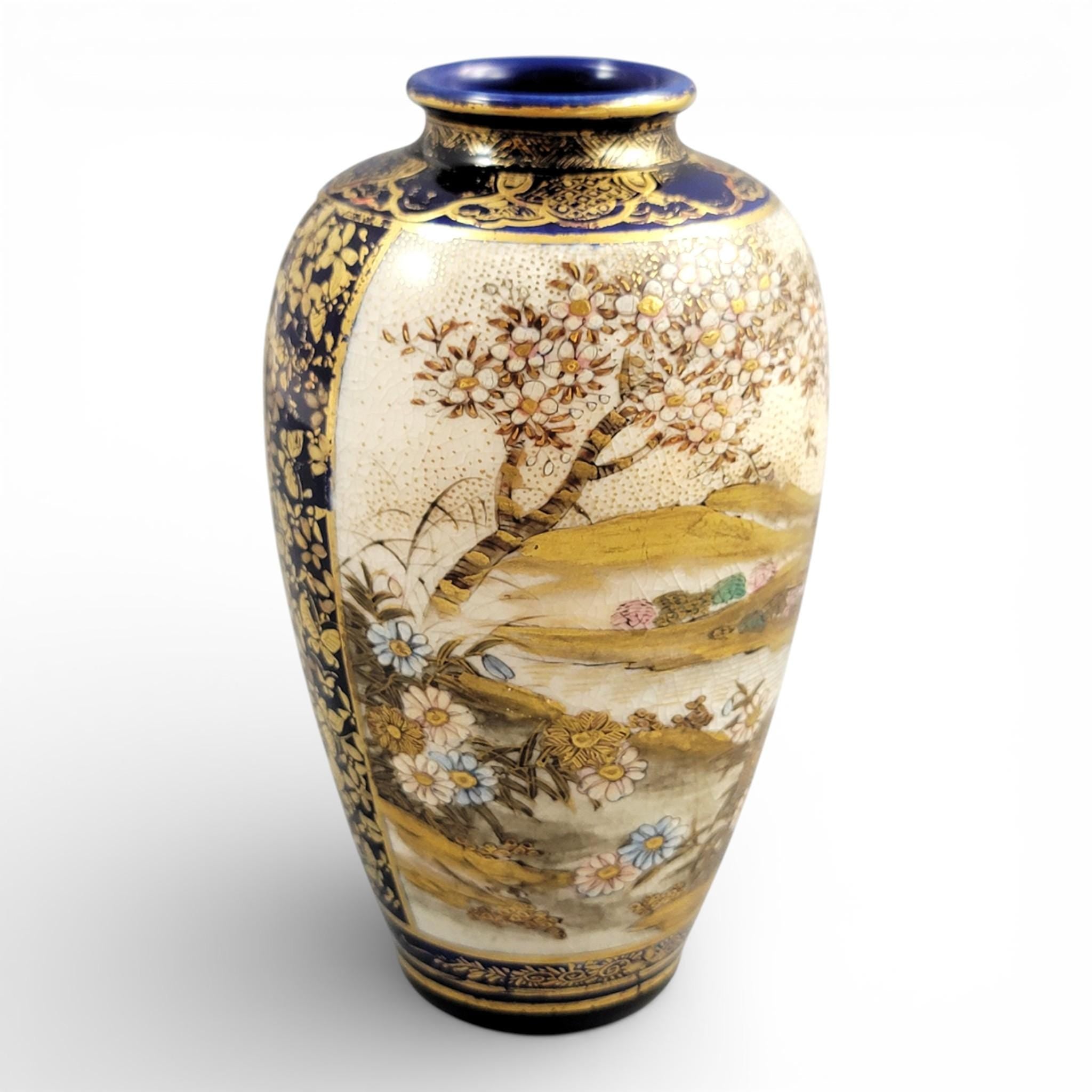 Master Quality Meiji Satsuma Vase, Kinkozan Circle, c.1890