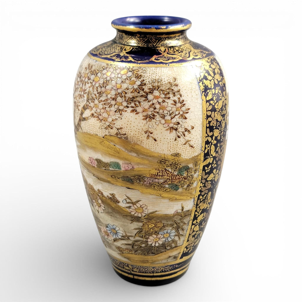 Master Quality Meiji Satsuma Vase, Kinkozan Circle, c.1890