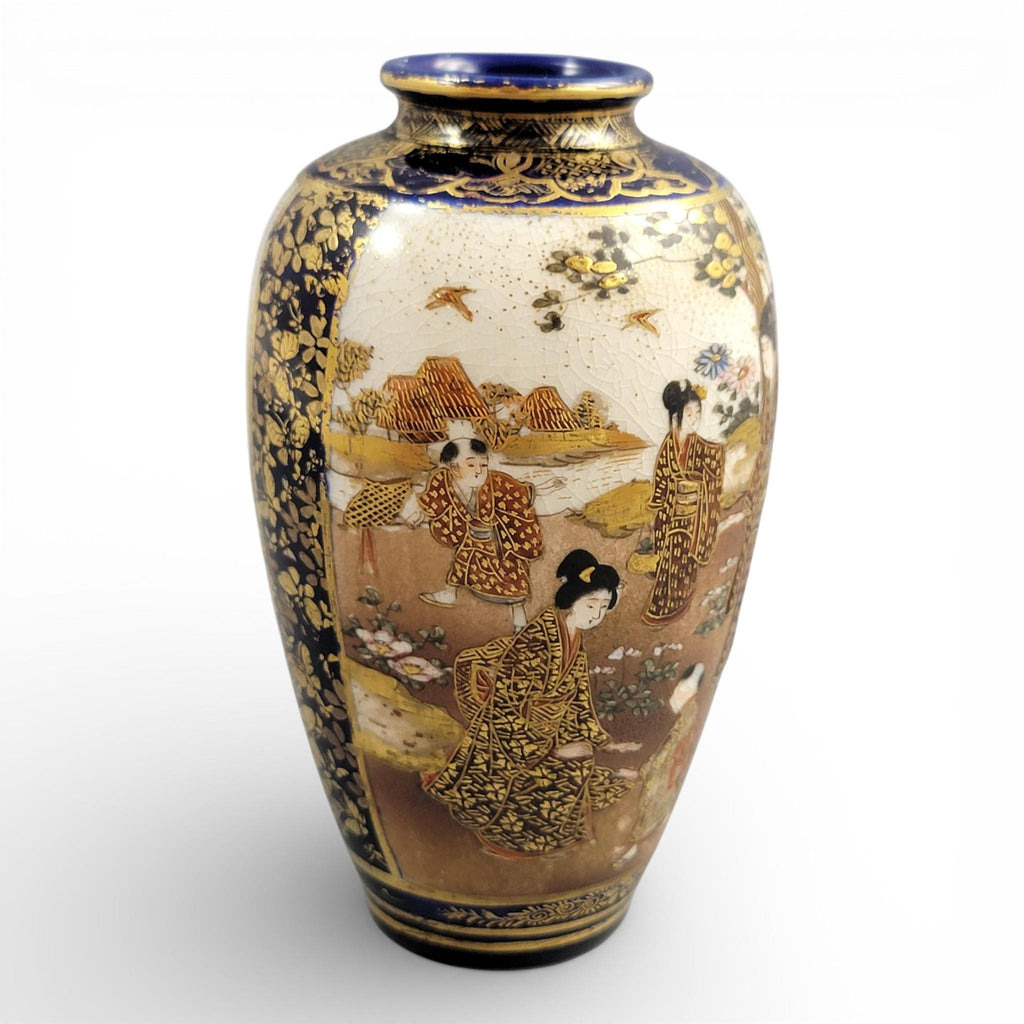 Master Quality Meiji Satsuma Vase, Kinkozan Circle, c.1890