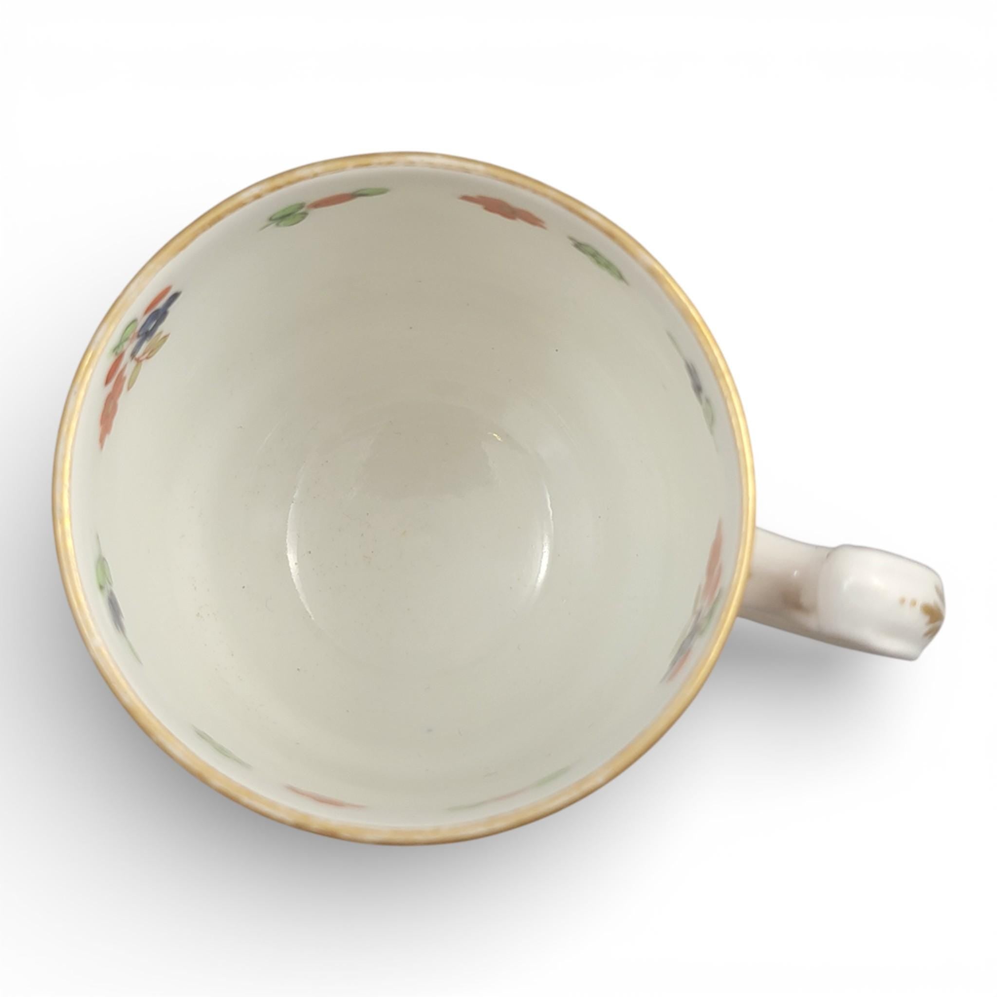 Antique Flight, Barr & Barr Worcester porcelain tea cup and saucer, Two Quail pattern, c. 1807–1813