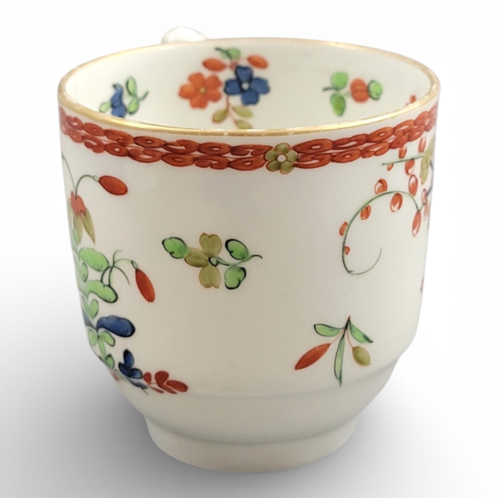 Antique Flight, Barr & Barr Worcester porcelain tea cup and saucer, Two Quail pattern, c. 1807–1813