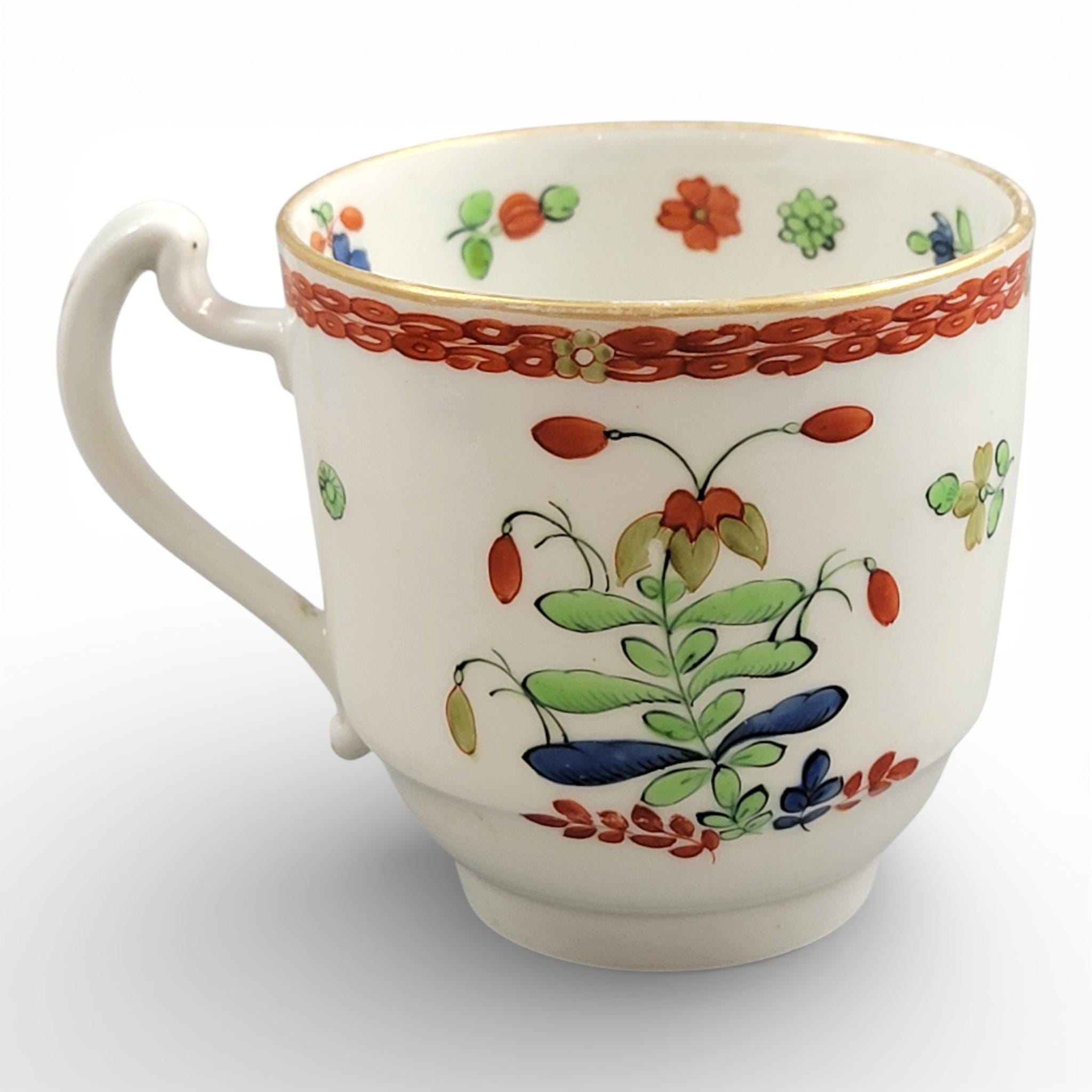 Antique Flight, Barr & Barr Worcester porcelain tea cup and saucer, Two Quail pattern, c. 1807–1813