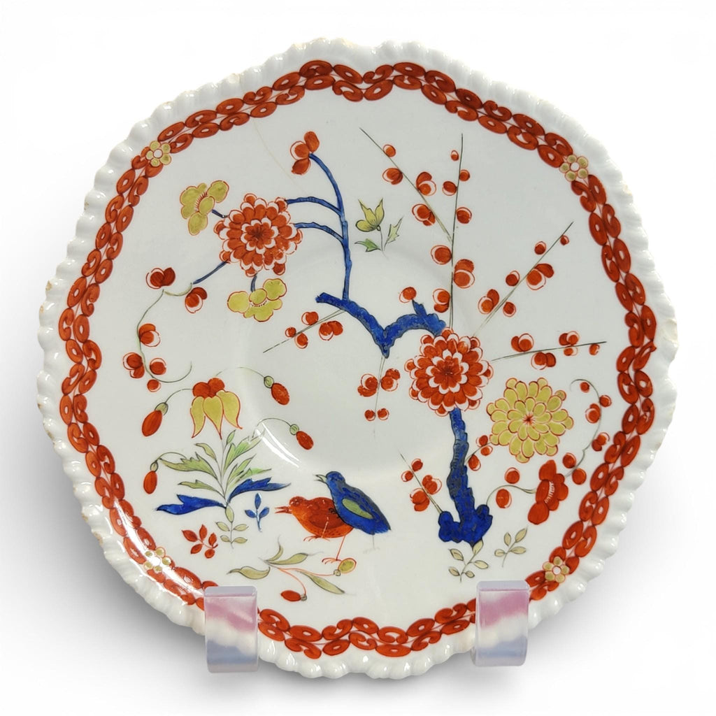 Antique Flight, Barr & Barr Worcester porcelain tea cup and saucer, Two Quail pattern, c. 1807–1813