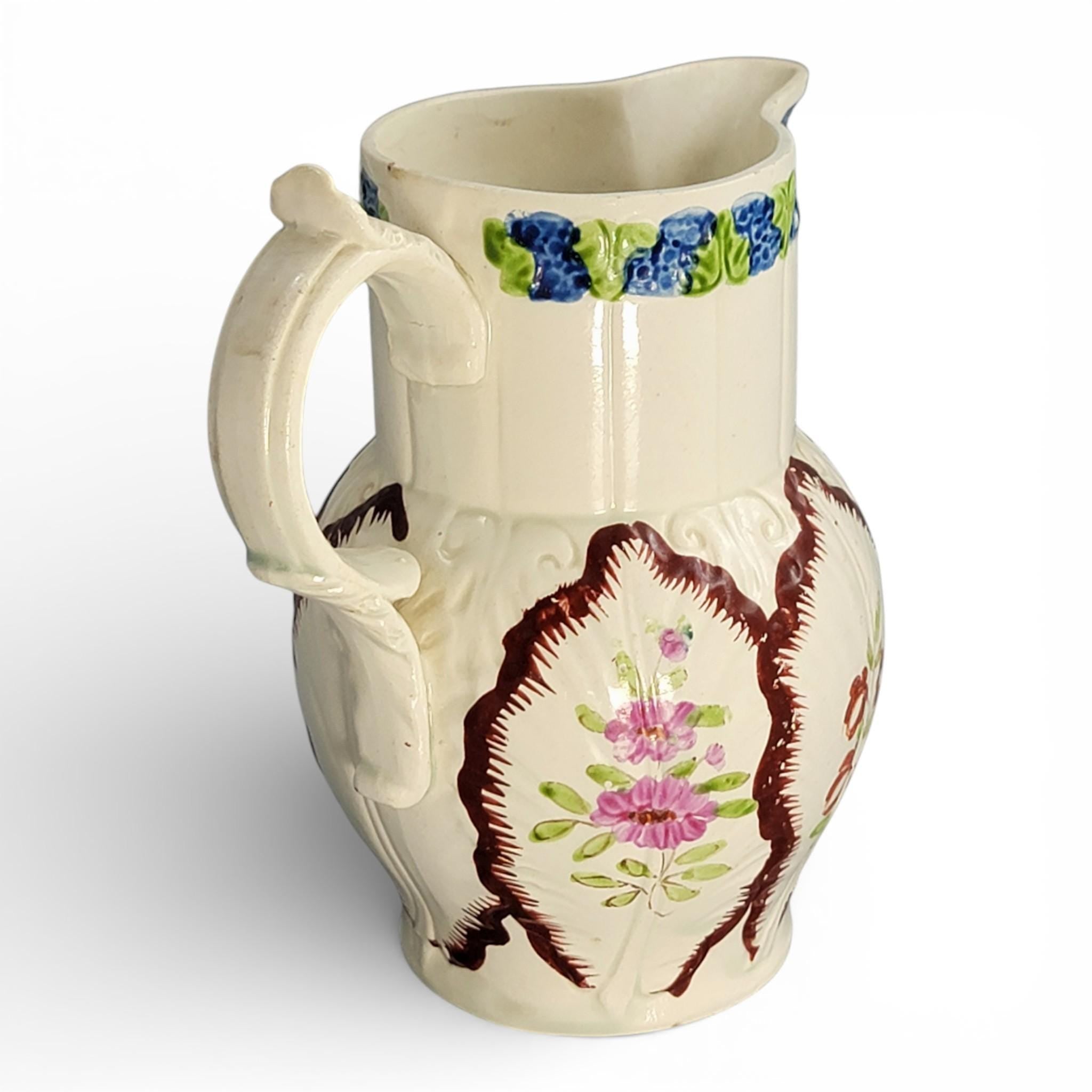 Staffordshire Pearlware Cabbage Leaf Jug, circa 1790–1800