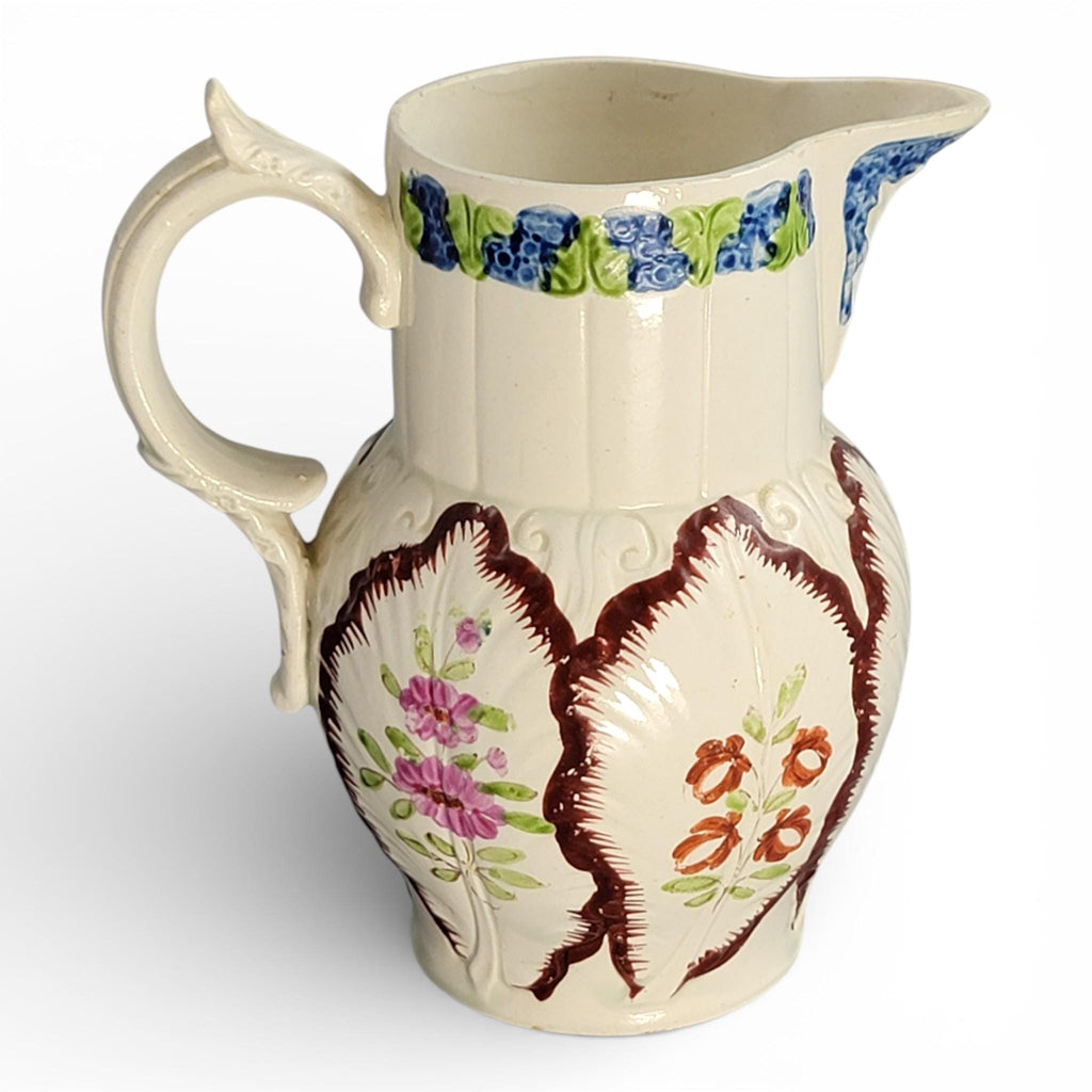Staffordshire Pearlware Cabbage Leaf Jug, circa 1790–1800