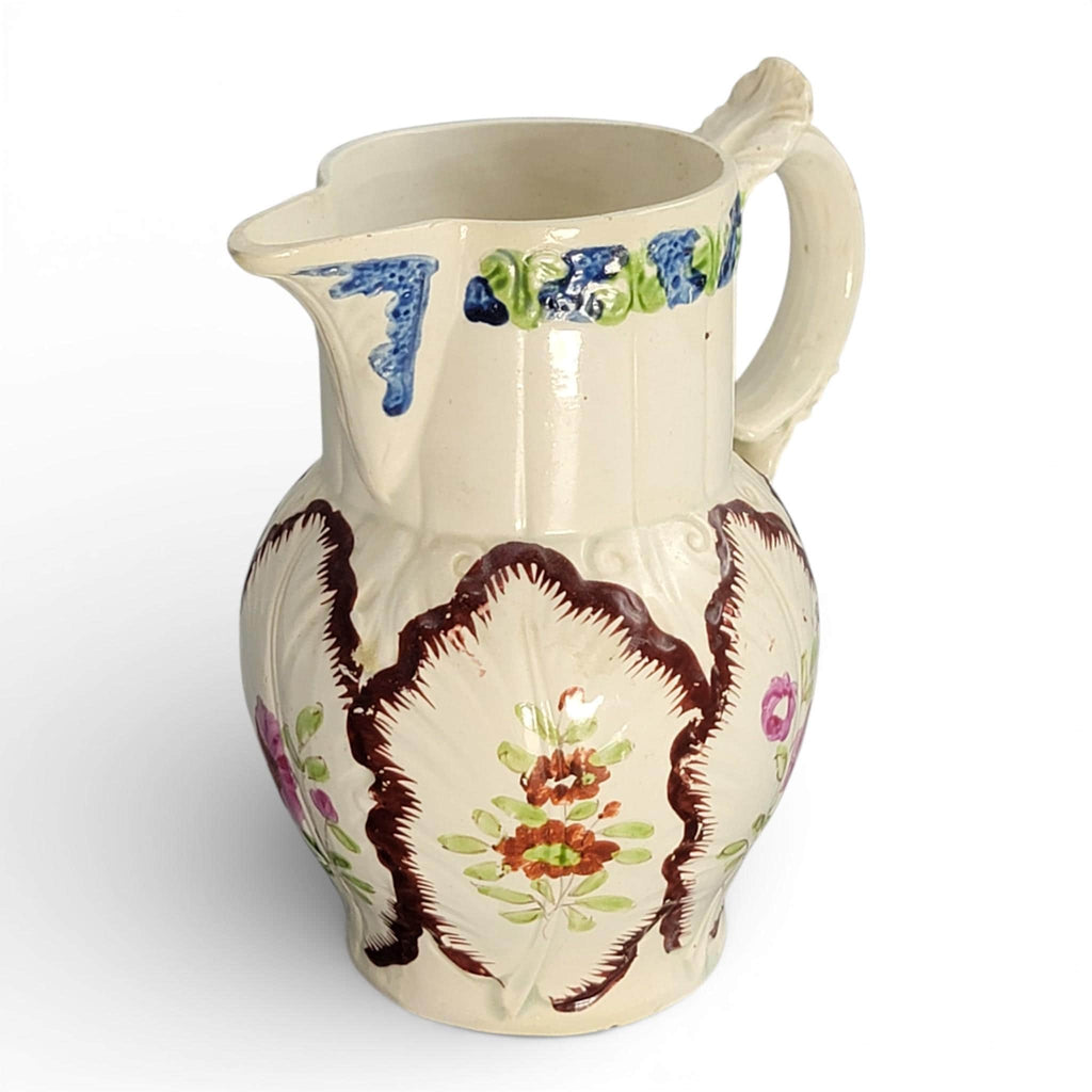 Staffordshire Pearlware Cabbage Leaf Jug, circa 1790–1800