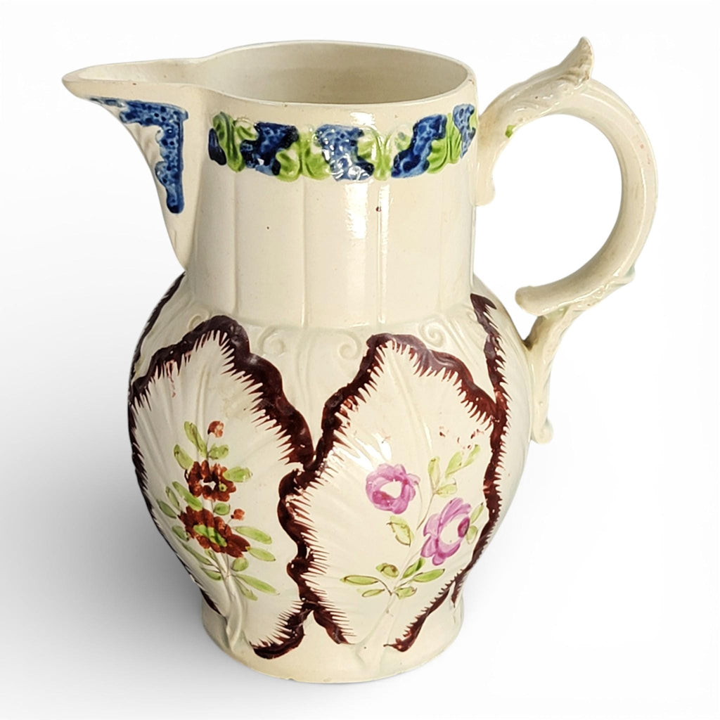 Staffordshire Pearlware Cabbage Leaf Jug, circa 1790–1800