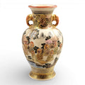 Antique Meiji Satsuma Miniature Vase, Gilt Figural Scene, Shimazu Mon, c.1890