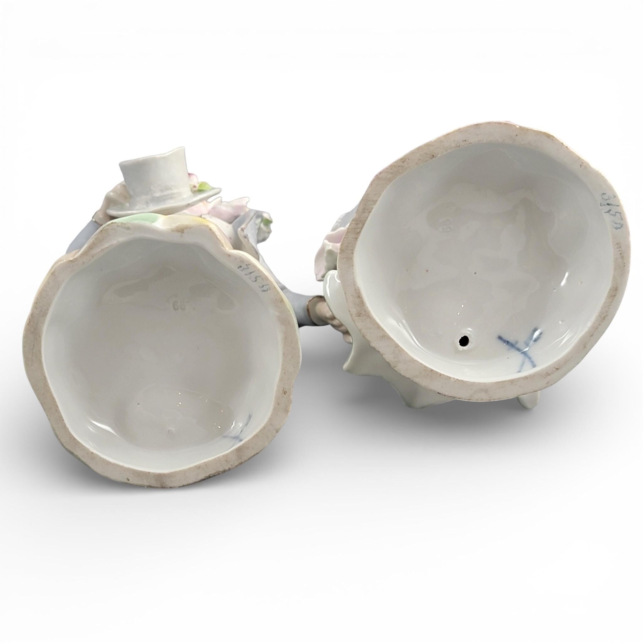 Volkstedt German Porcelain Figure Pair, Galant Scene, Late 19th Century