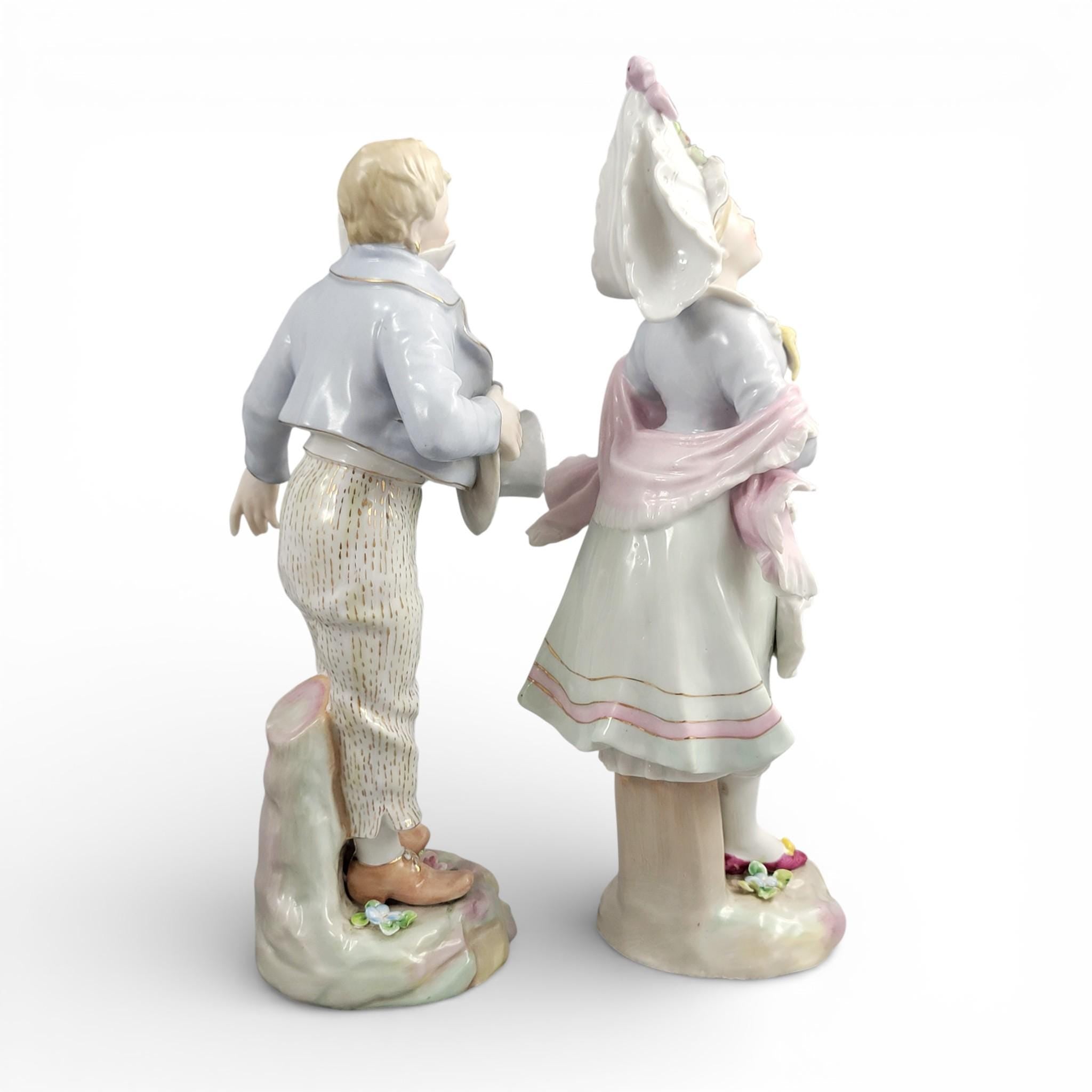 Volkstedt German Porcelain Figure Pair, Galant Scene, Late 19th Century