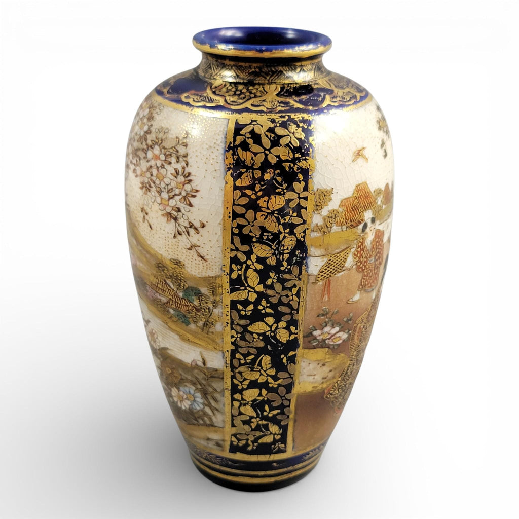 Master Quality Meiji Satsuma Vase, Kinkozan Circle, c.1890