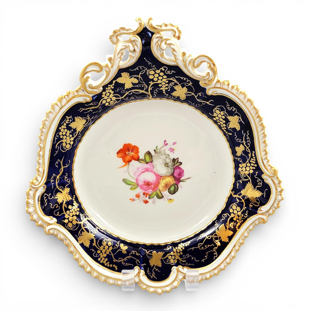 Early Coalport Botanical Serving Dishes, Union Pattern, c.1825