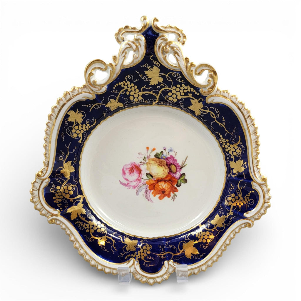 Early Coalport Botanical Serving Dishes, Union Pattern, c.1825