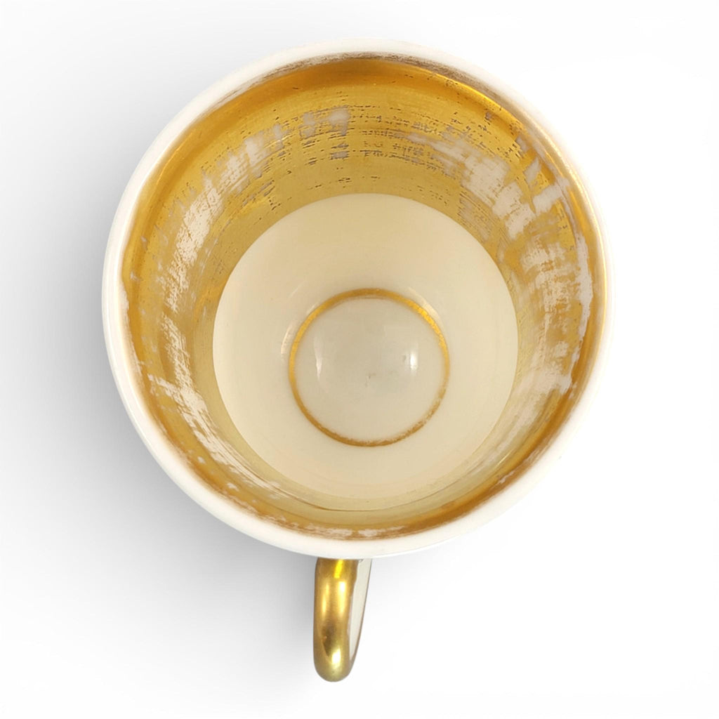 Giesshübel Kysibl Empire Porcelain Cup and Saucer, Bohemia, c.1820