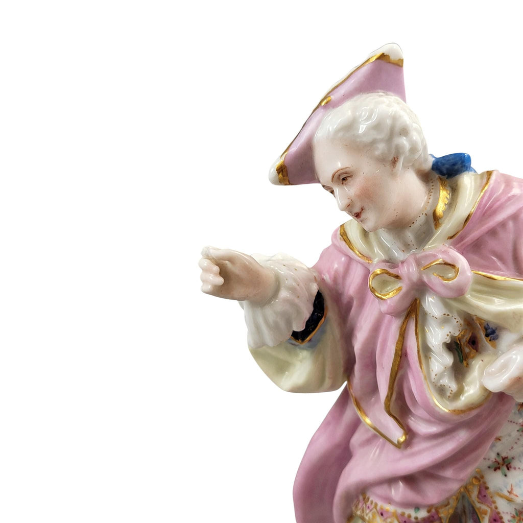 French Paris Porcelain Masquerade Figures, Gallant and Lady, Style of Vion & Baury, c. 1860
