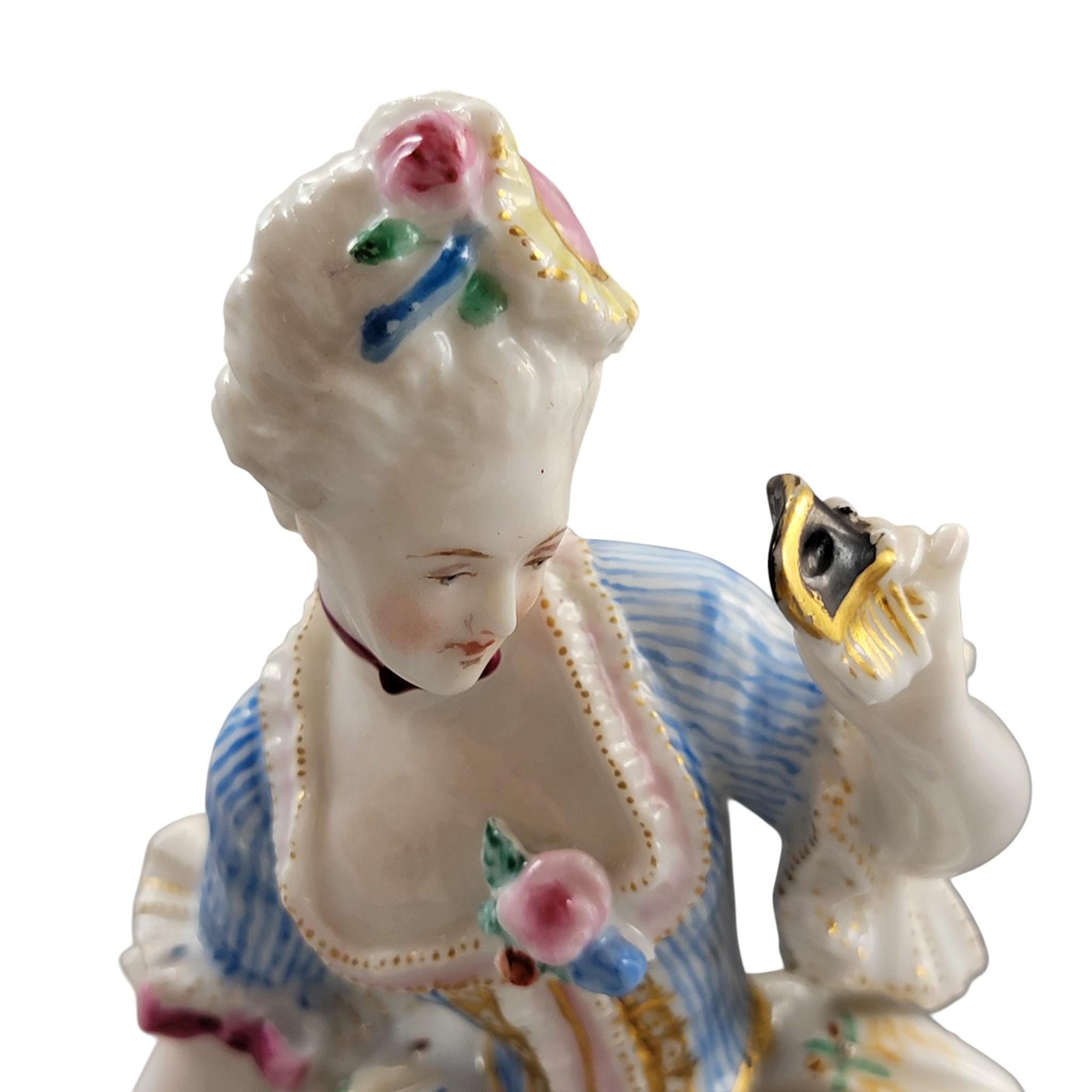 French Paris Porcelain Masquerade Figures, Gallant and Lady, Style of Vion & Baury, c. 1860