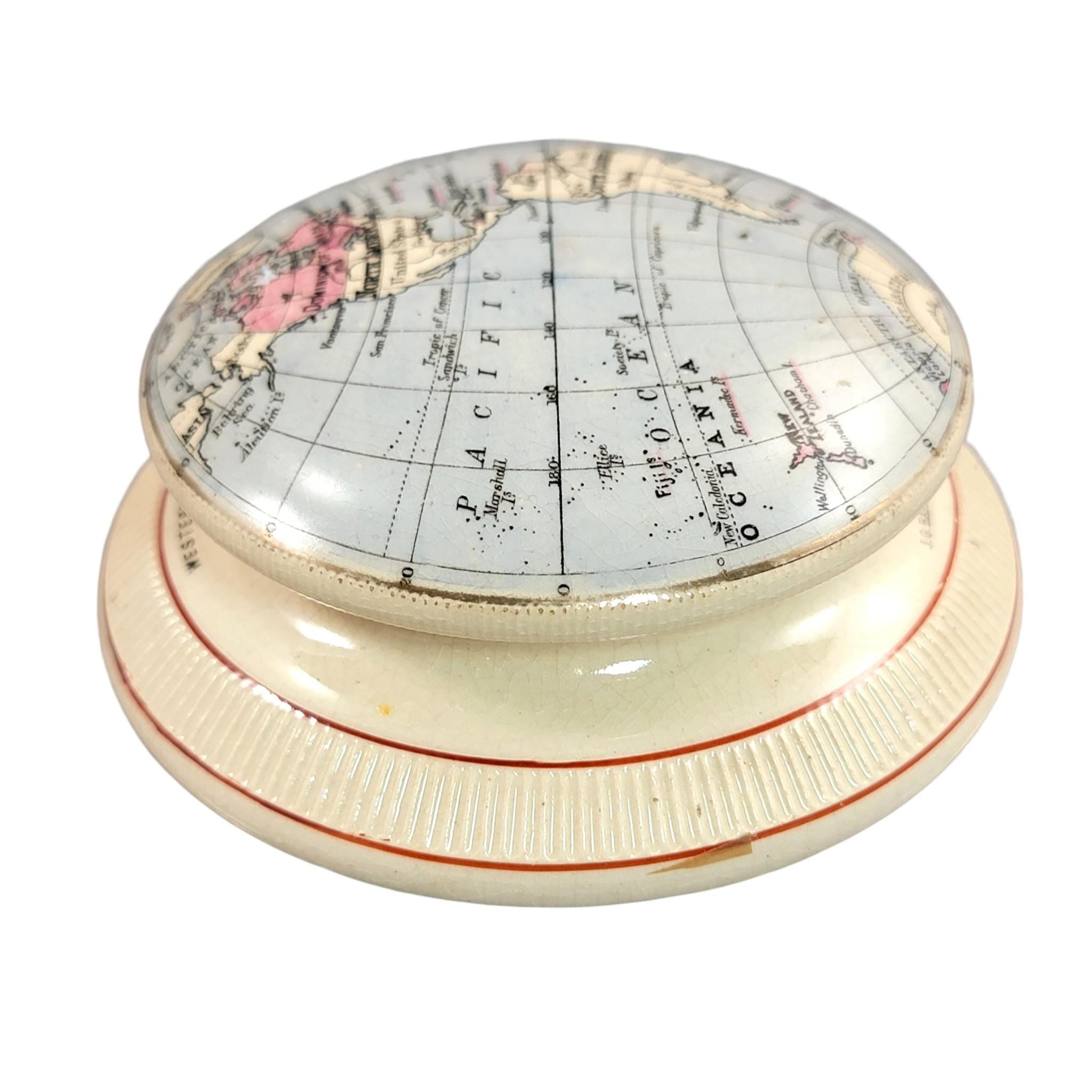 Victorian Macintyre Western Hemisphere Map Paperweight, Bartholomew, 1889