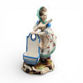 Large Limbach Porcelain Woman with Basket, Thuringia, c.1825