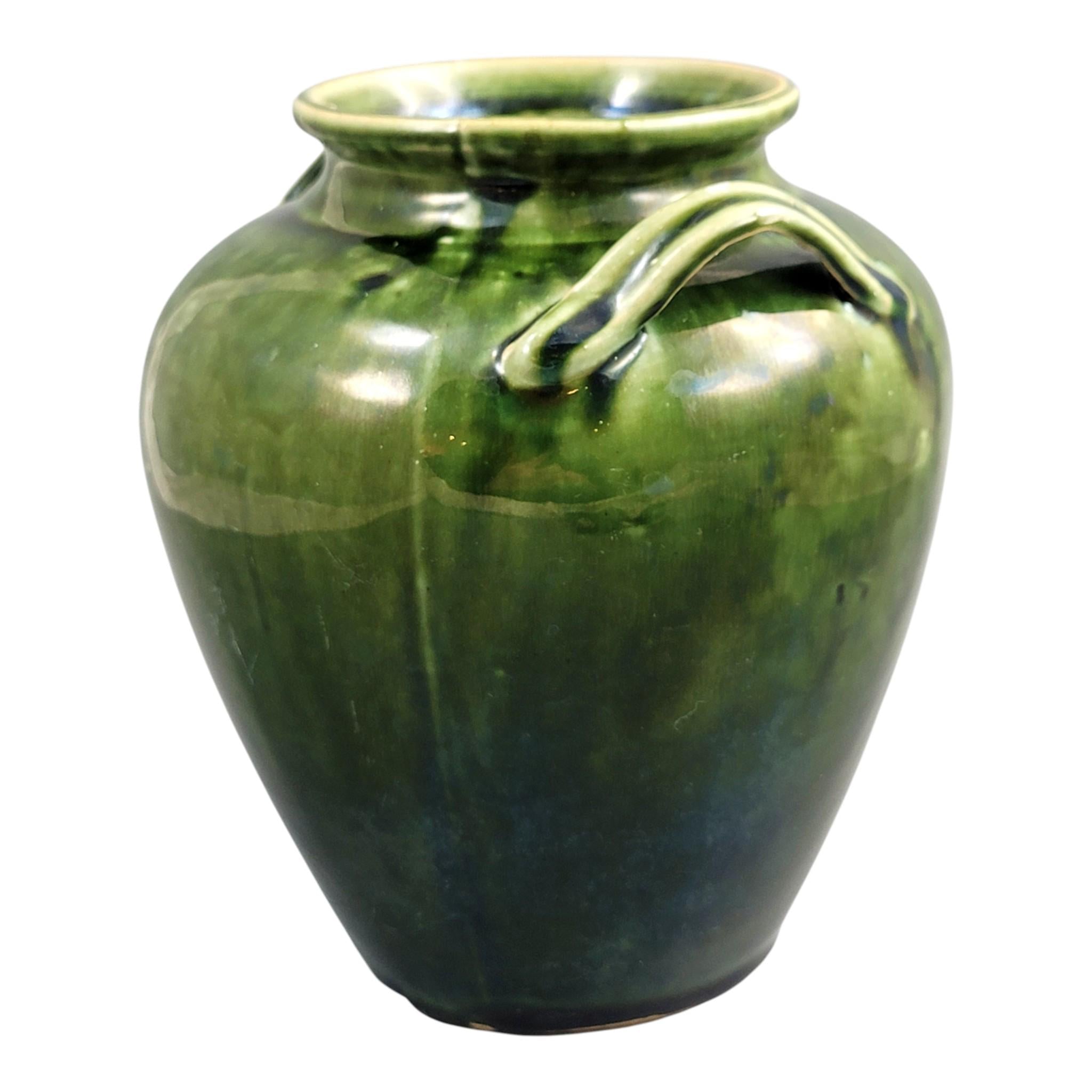 French Green Glazed Handmade Confit Jar, Southern France Terracotta Pot, c. 1870–1890