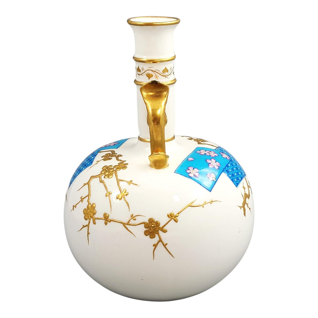 Minton Japanese-Inspired Gilt Porcelain Vase by Christopher Dresser, c. 1890