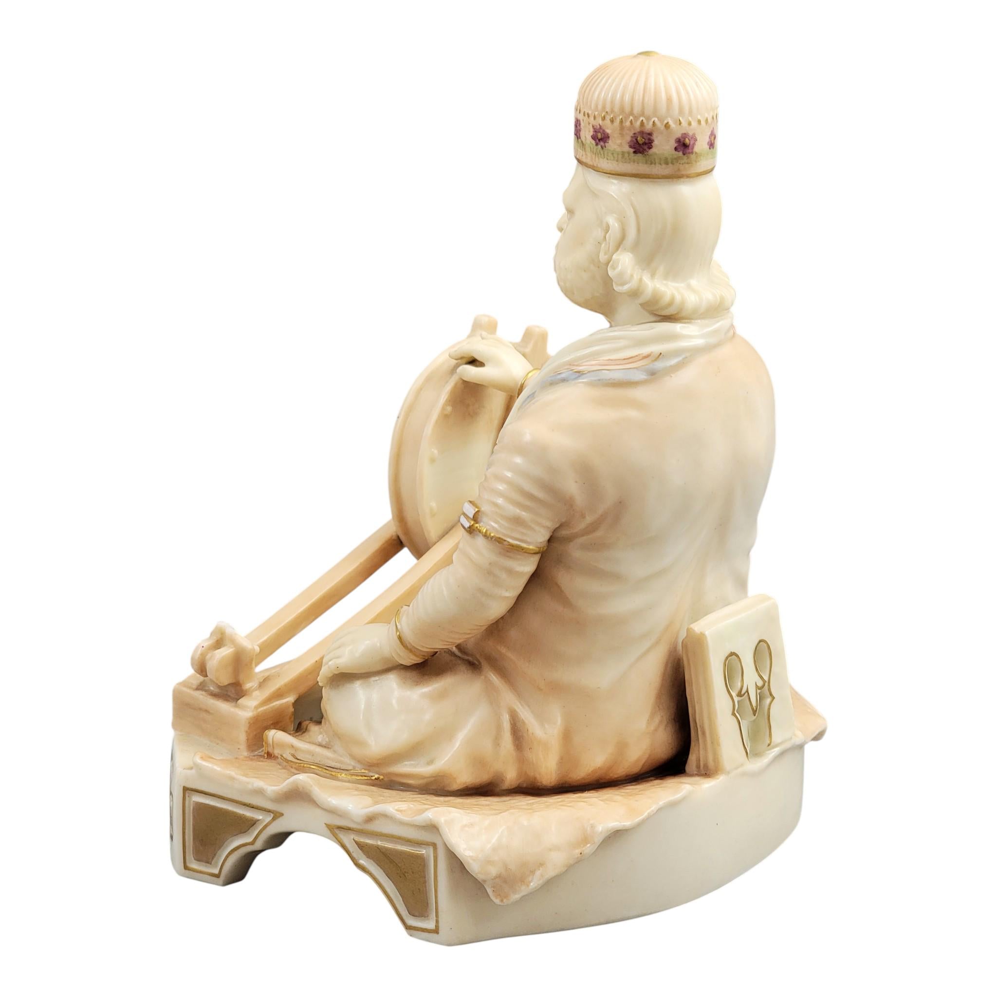 Royal Worcester Indian Craftsmen Figure “Shaban” by James Hadley, 1888