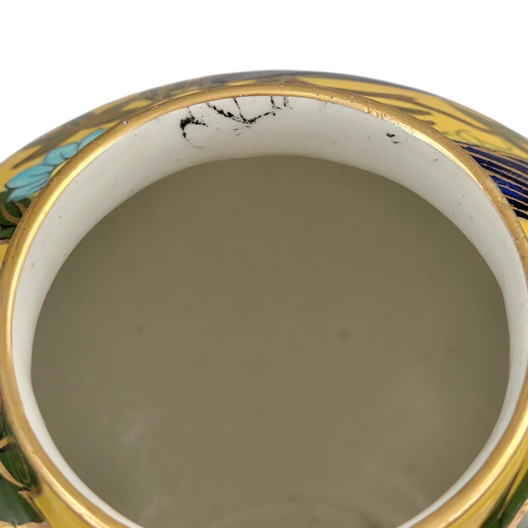 Mason’s Patent Ironstone Pair of Posy Vases with Exotic Bird, c.1915