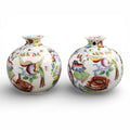 Mason’s Ironstone Posy Vases, Bird and Peony Pattern, c.1900