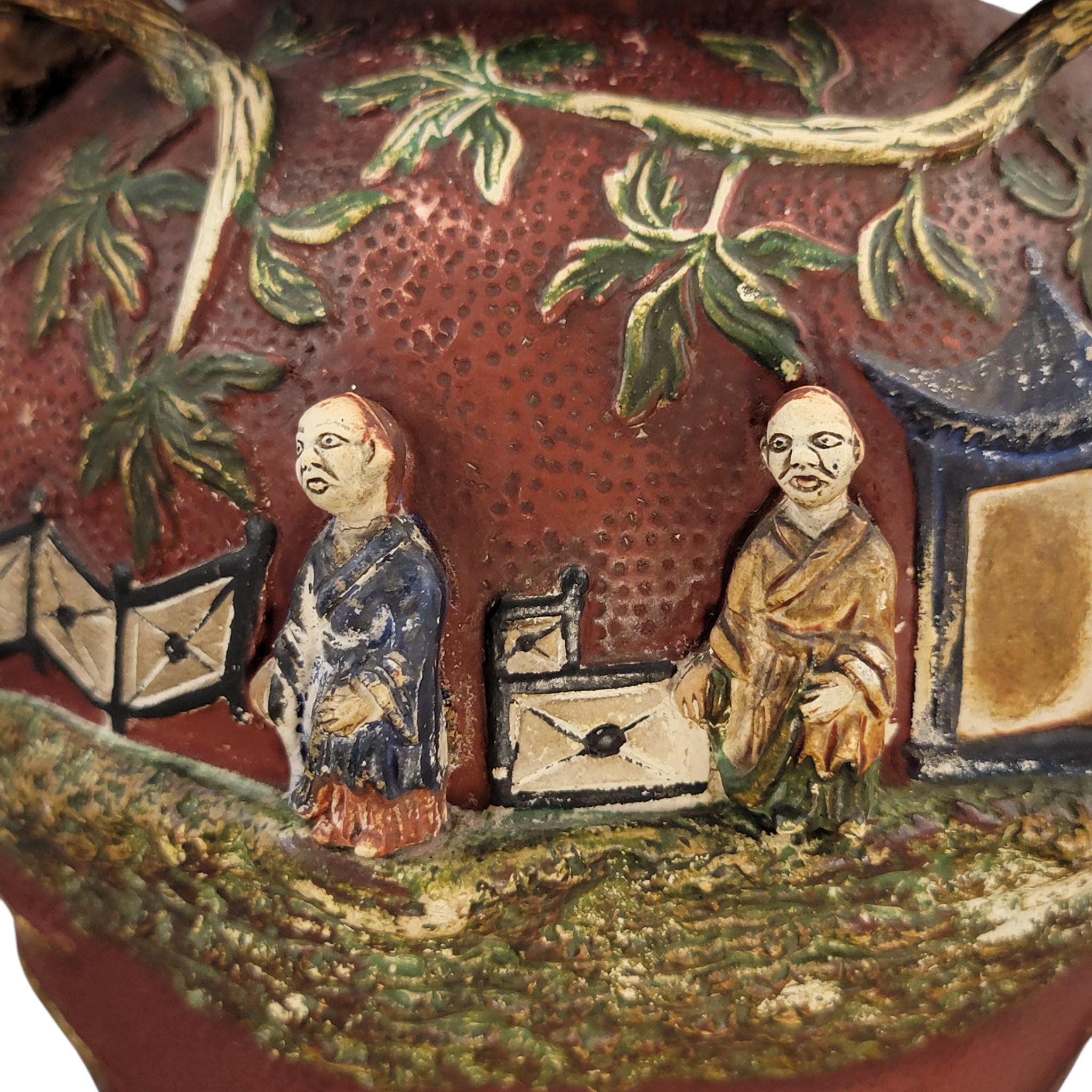 Rare Continental Maiolica Chinoiserie Vase with Cover, c. 1860–1880