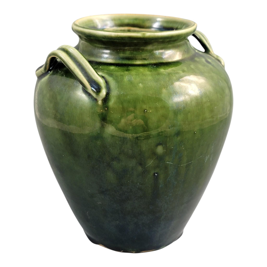 French Green Glazed Handmade Confit Jar, Southern France Terracotta Pot, c. 1870–1890