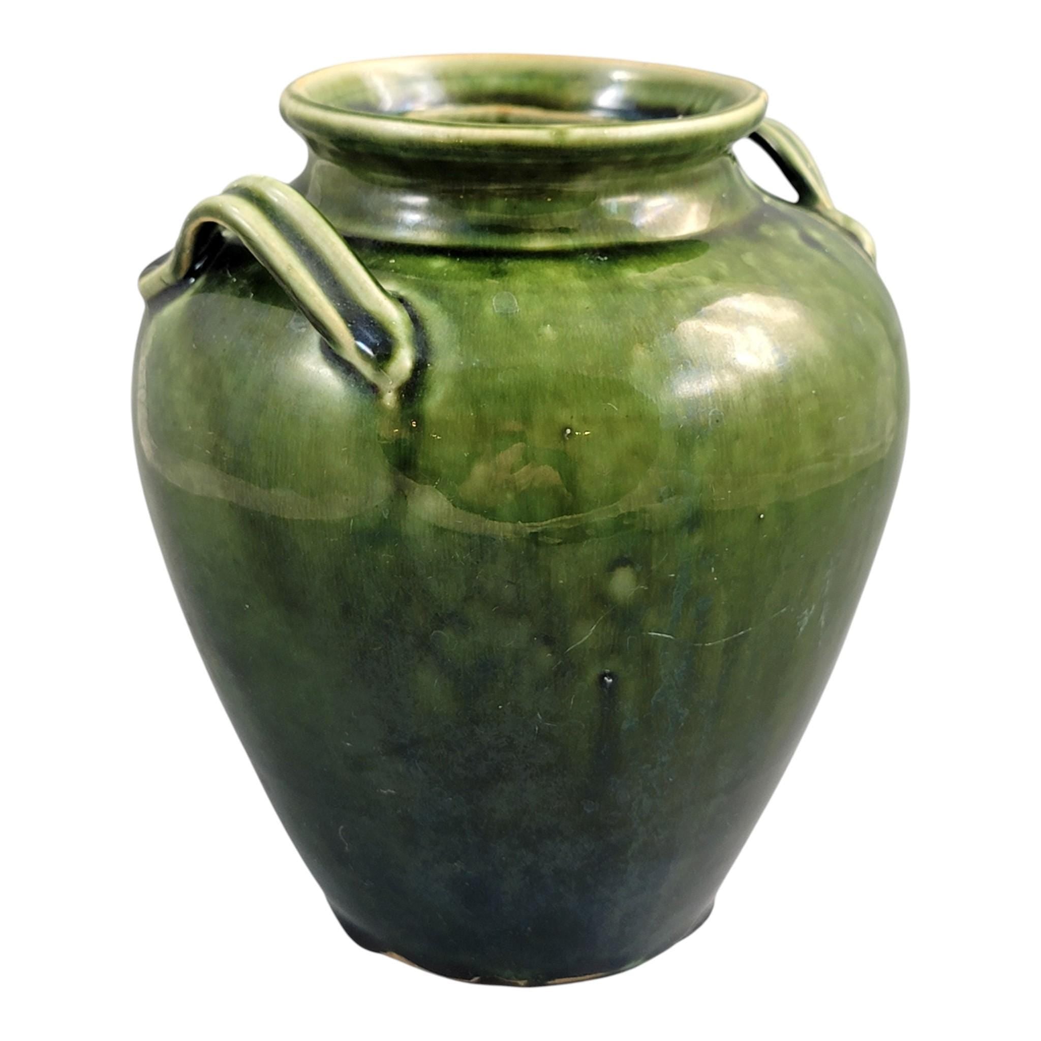 French Green Glazed Handmade Confit Jar, Southern France Terracotta Pot, c. 1870–1890