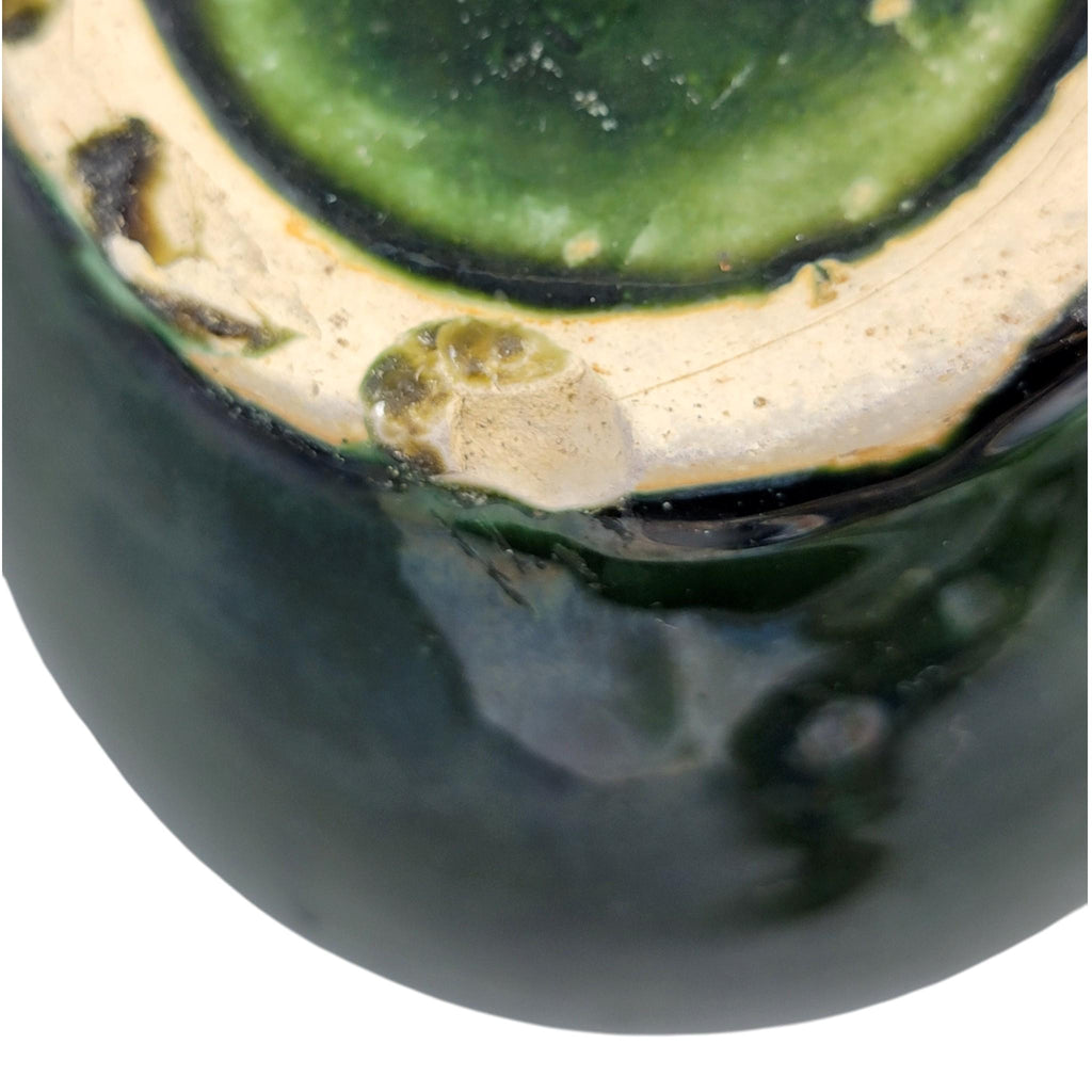 French Green Glazed Handmade Confit Jar, Southern France Terracotta Pot, c. 1870–1890