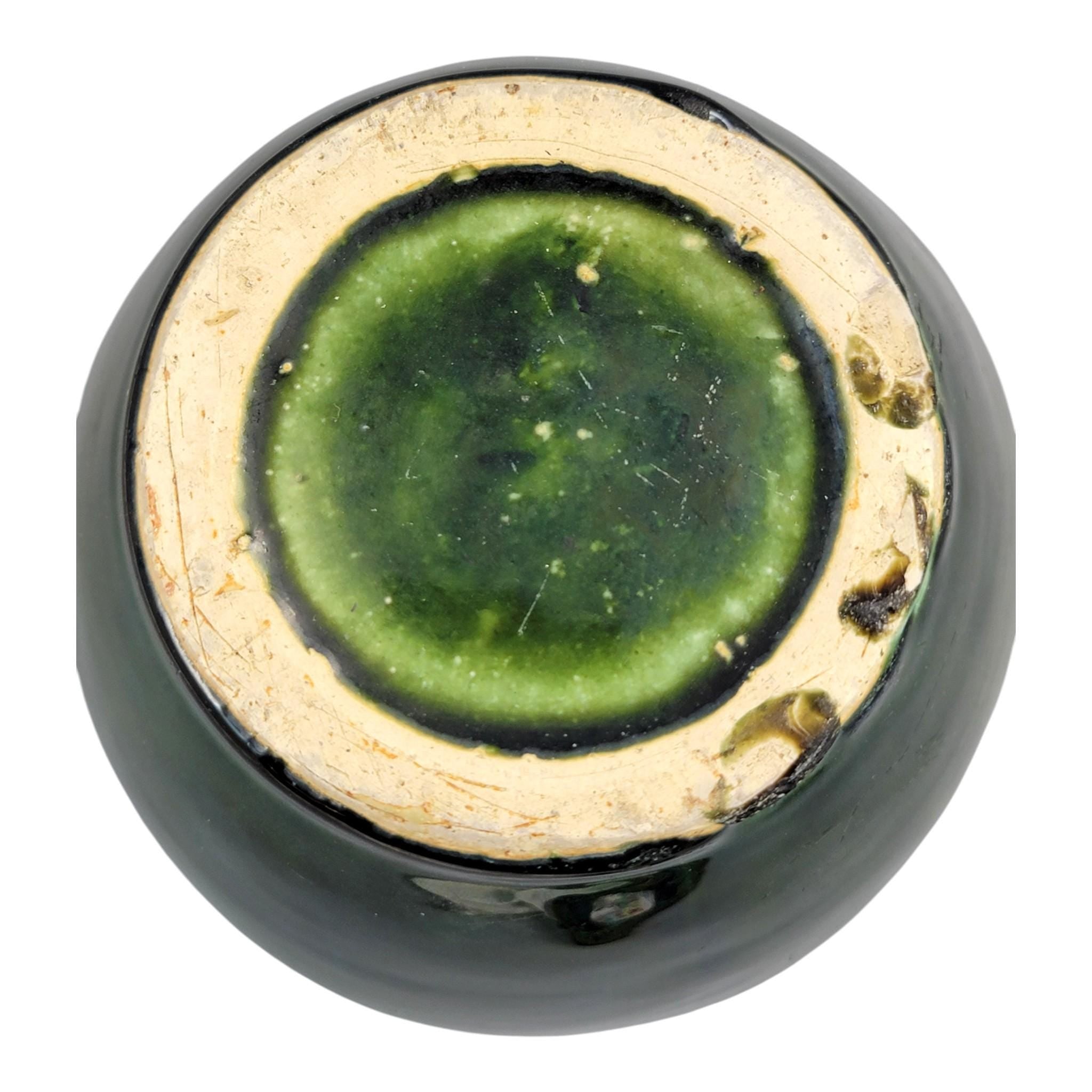 French Green Glazed Handmade Confit Jar, Southern France Terracotta Pot, c. 1870–1890