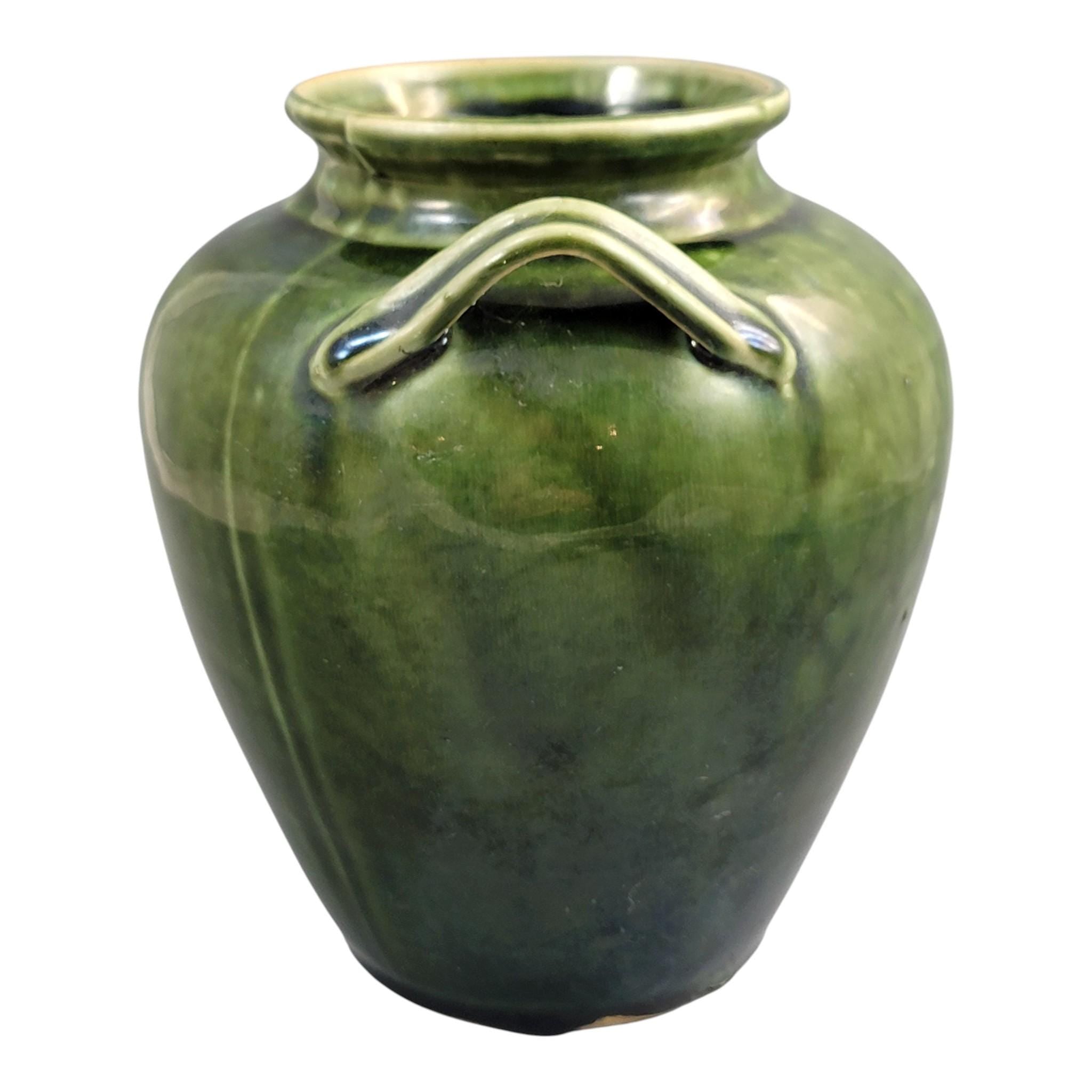 French Green Glazed Handmade Confit Jar, Southern France Terracotta Pot, c. 1870–1890