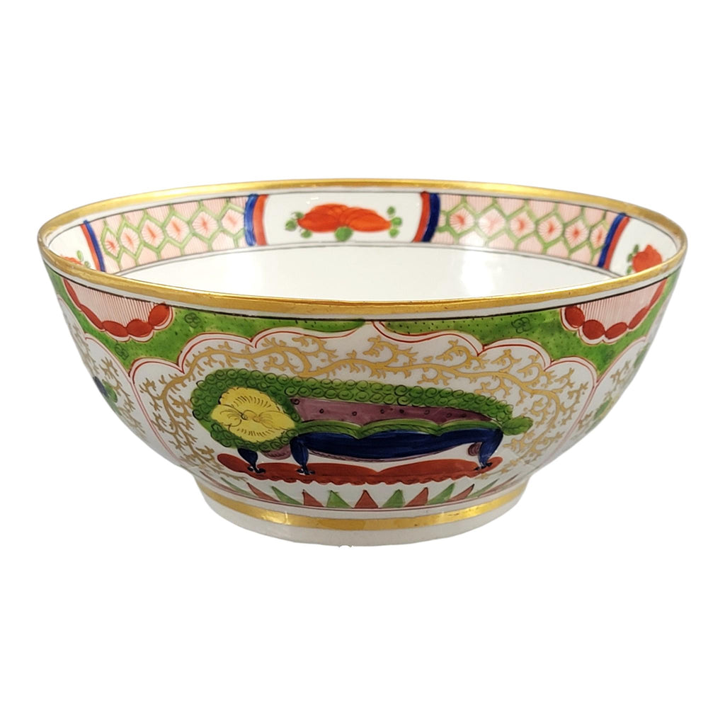Worcester Regency Porcelain Dragon Bowl, Flight Barr & Barr Period, c. 1815