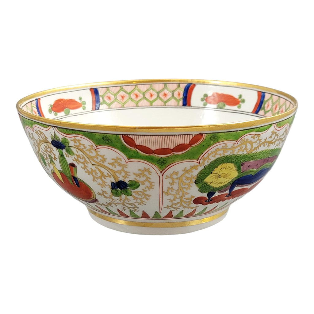 Worcester Regency Porcelain Dragon Bowl, Flight Barr & Barr Period, c. 1815