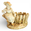 Royal Worcester Figural Jardinière “Girl by the Fence”, James Hadley, 1888