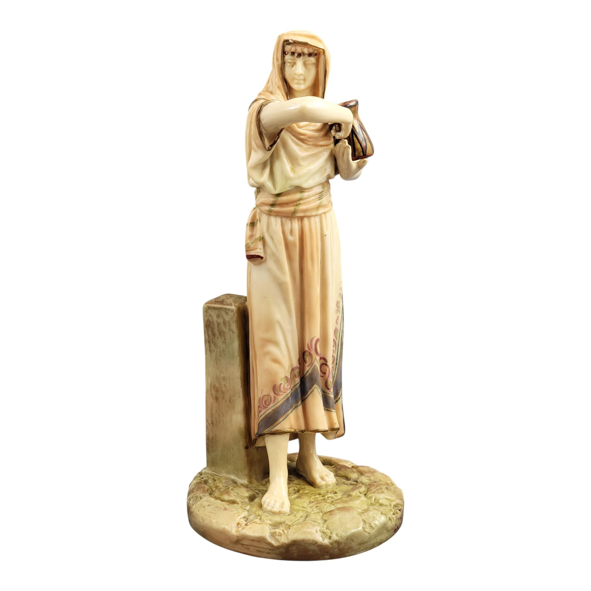 Royal Worcester Egyptian Woman Figure by James Hadley, c. 1895
