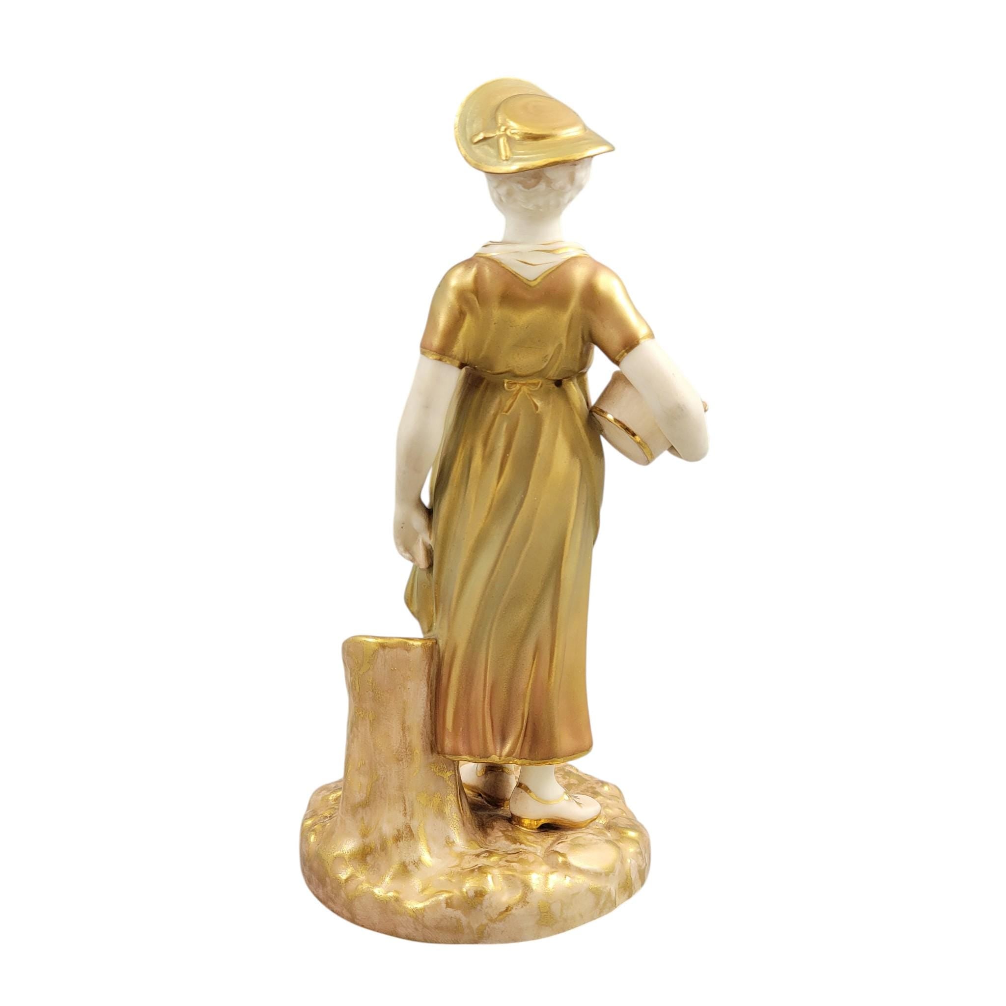 Royal Worcester Girl with Bowl Figure 1954, James Hadley Model 1774