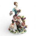 Rare Samson Chelsea Style Porcelain Shepherdess with Sheep, c.1870