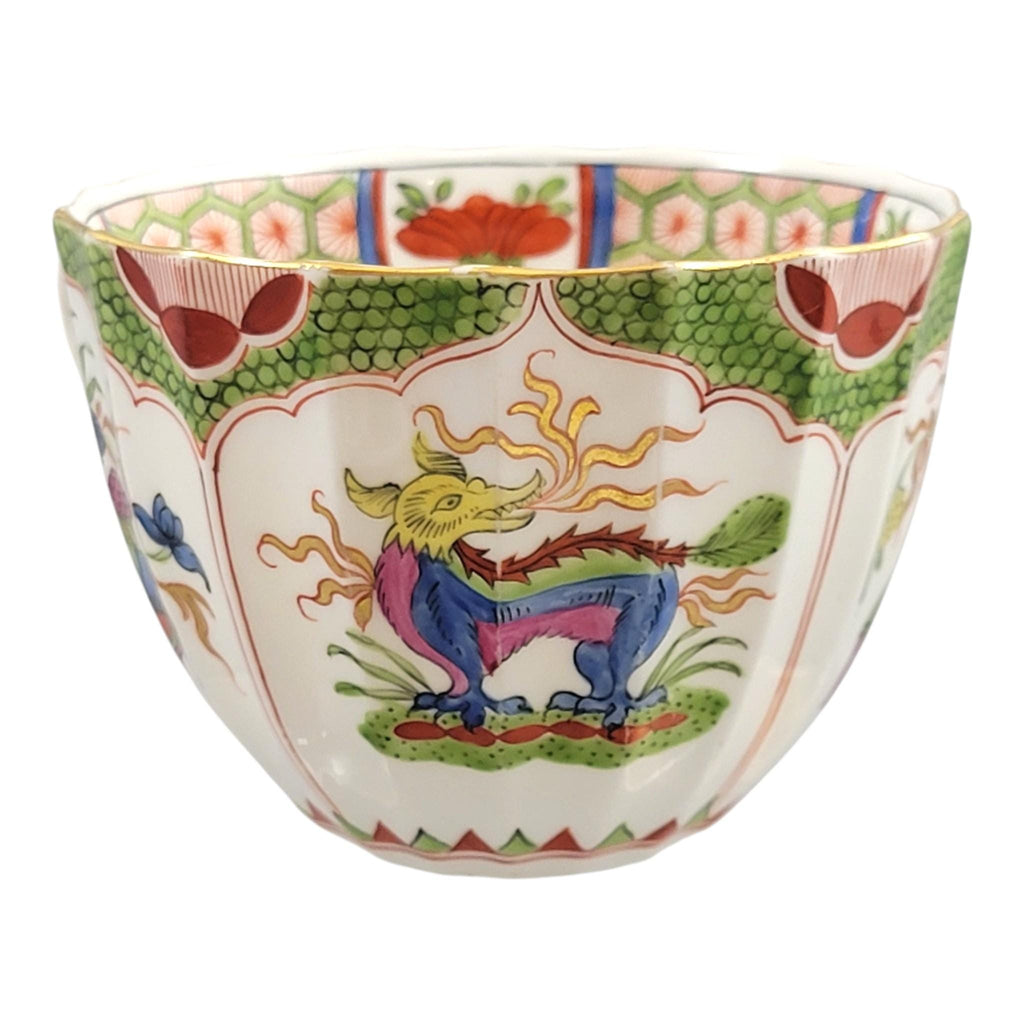 Worcester Dragon in Compartments Cup and Saucer, Flight Barr & Barr Period, c.1815