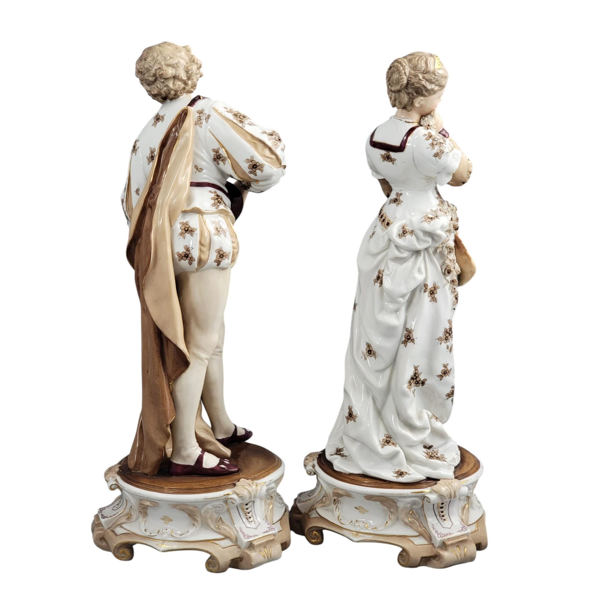 Volkstedt Galant Musician Pair Richard Eckert Porcelain c. 1894