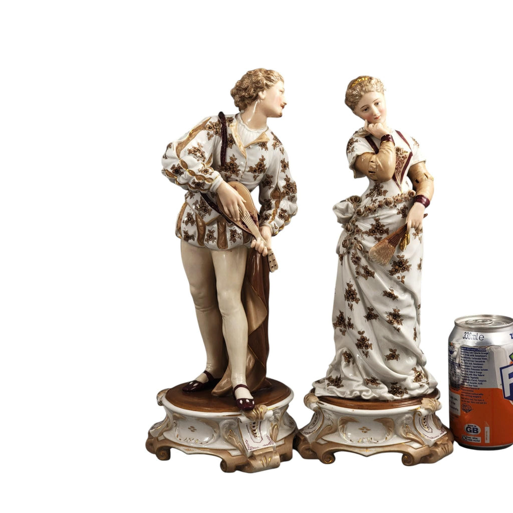 Volkstedt Galant Musician Pair Richard Eckert Porcelain c. 1894
