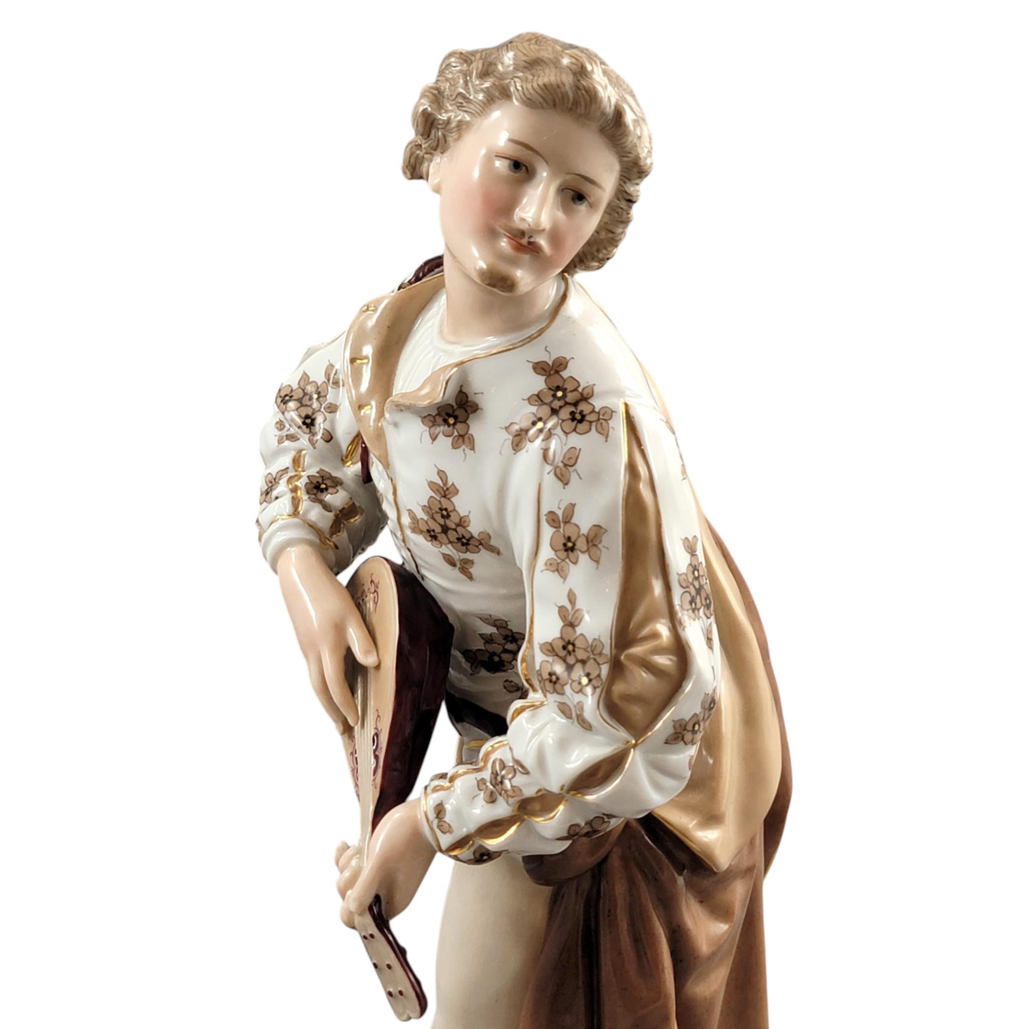 Volkstedt Galant Musician Pair Richard Eckert Porcelain c. 1894
