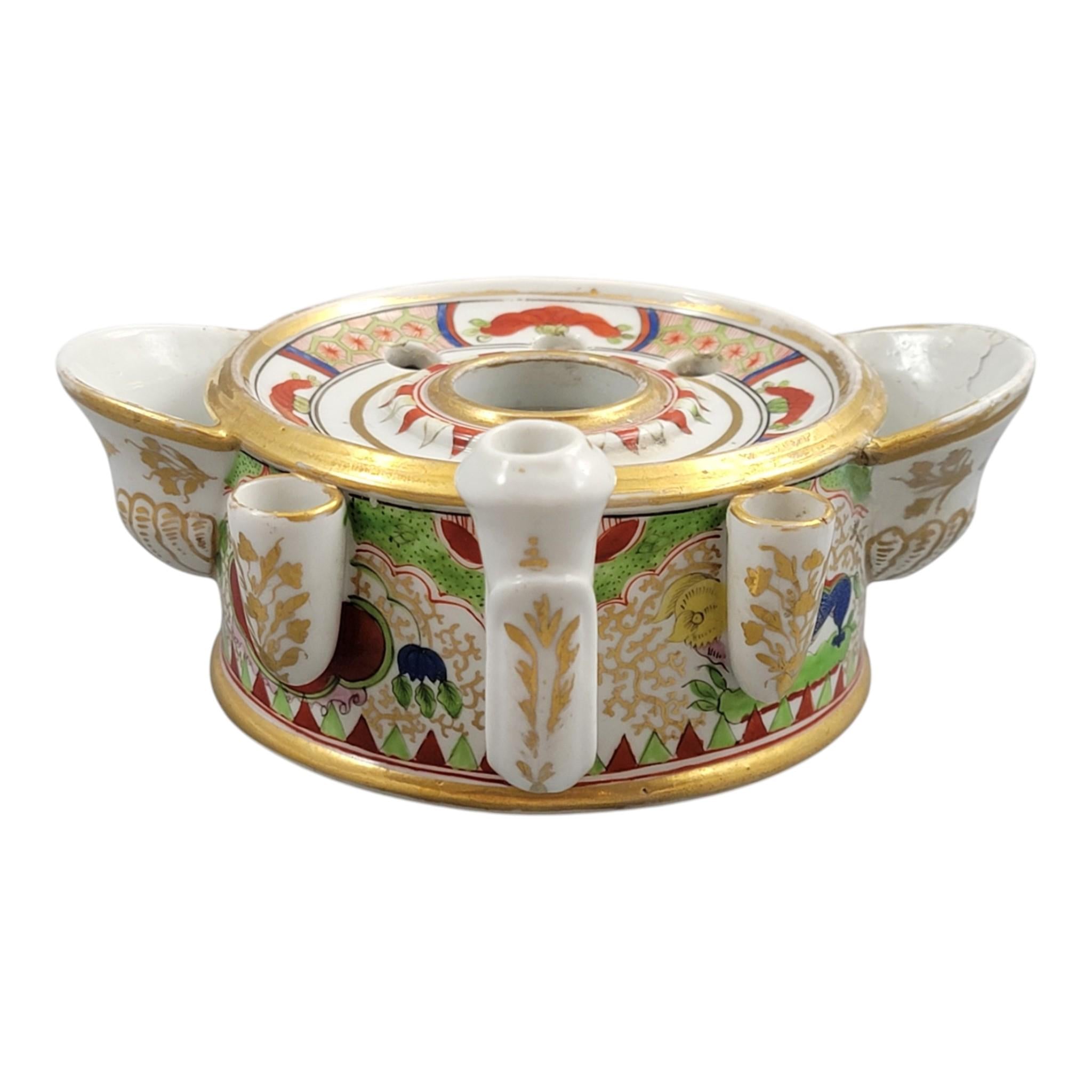 Rare Worcester Dragon Inkwell, Flight Barr & Barr, c. 1820