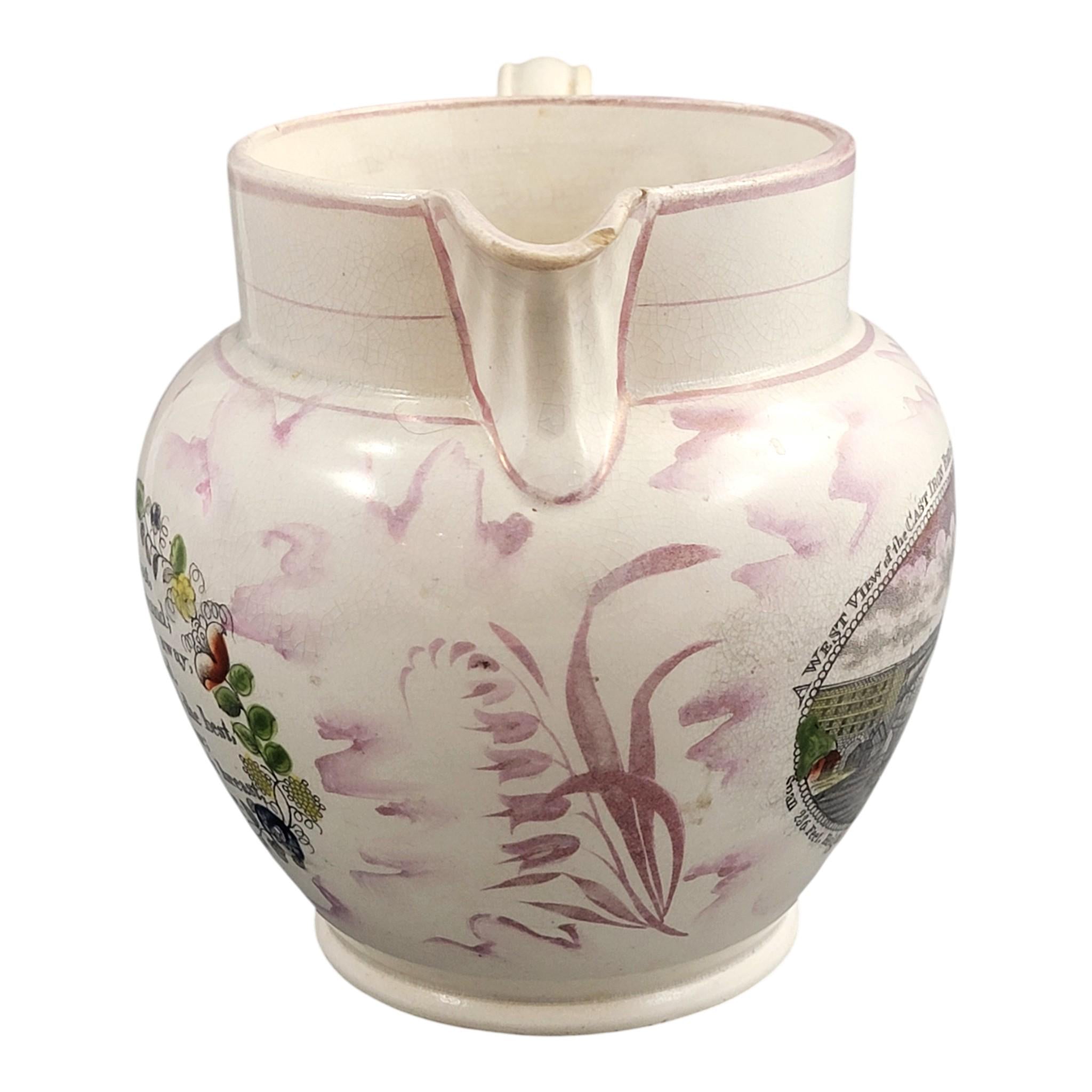 Sunderland Lustre Pearlware Jug with Commemorative Scene, c. 1800–1820