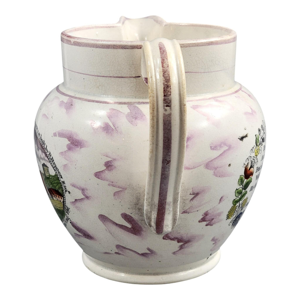 Sunderland Lustre Pearlware Jug with Commemorative Scene, c. 1800–1820