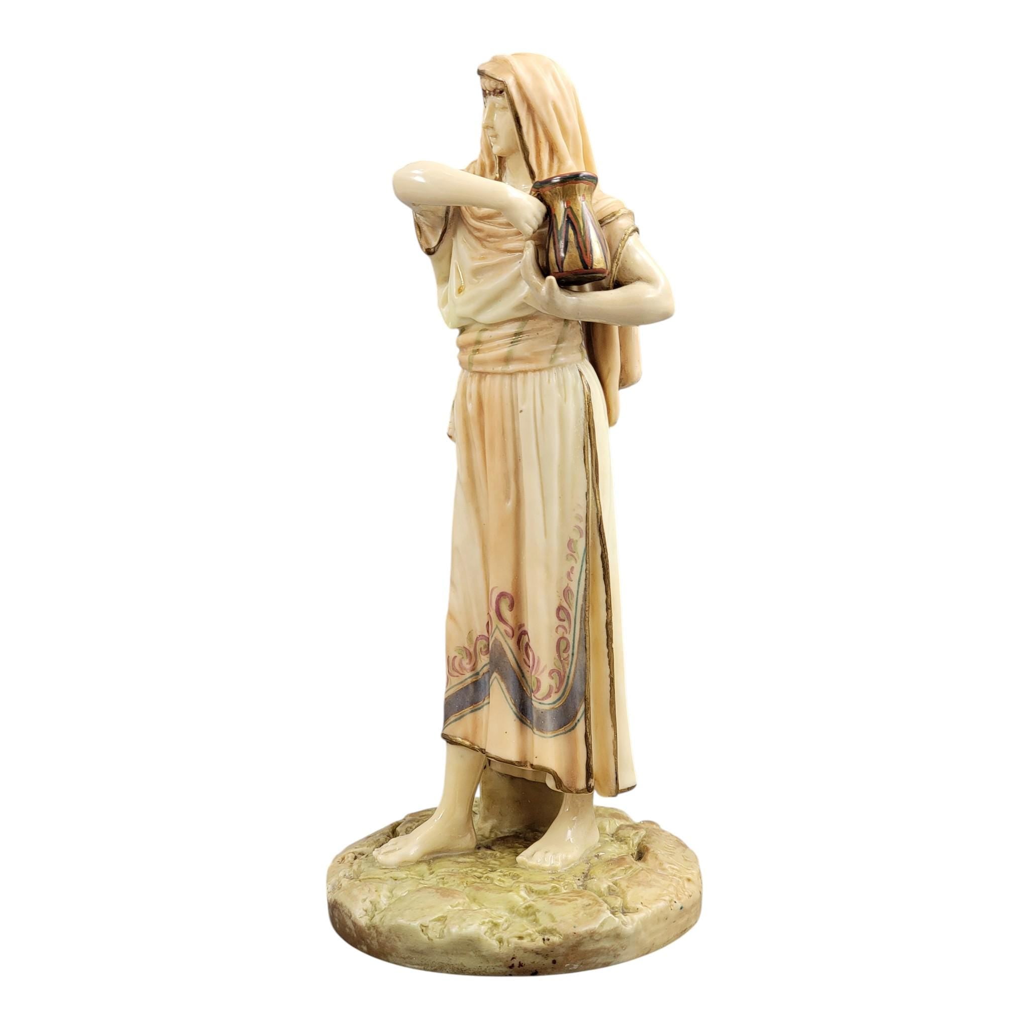 Royal Worcester Egyptian Woman Figure by James Hadley, c. 1895
