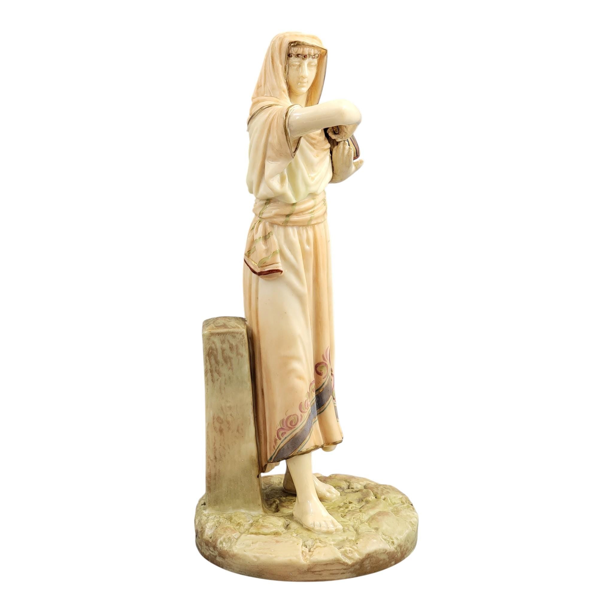 Royal Worcester Egyptian Woman Figure by James Hadley, c. 1895
