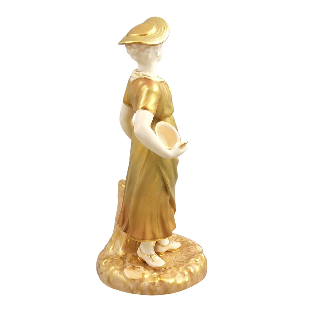 Royal Worcester Girl with Bowl Figure 1954, James Hadley Model 1774